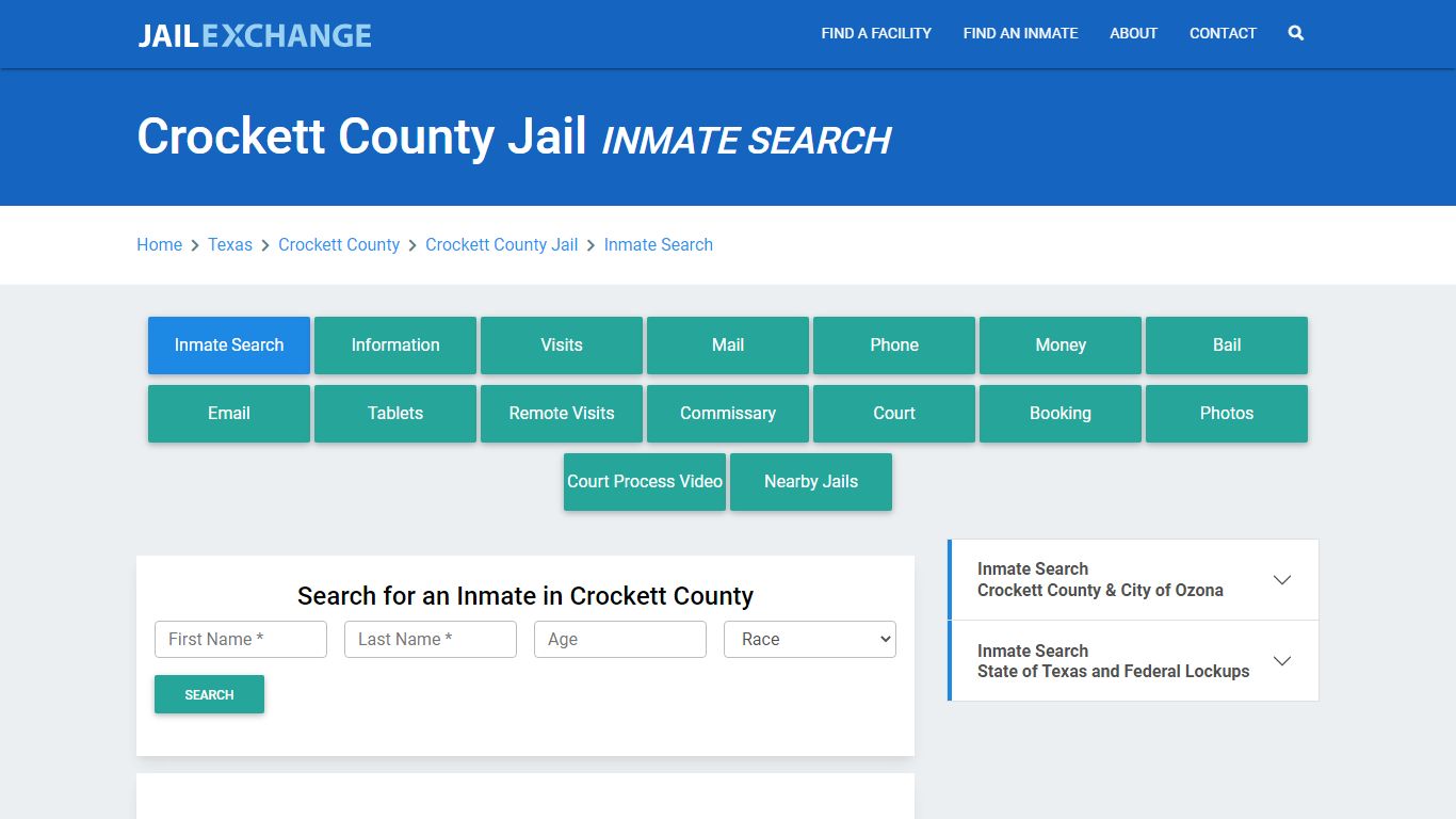 Crockett County Jail, TX Inmate Search: Roster & Mugshots